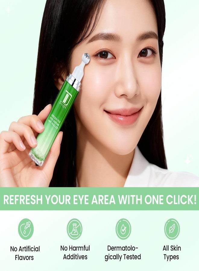 Dongyu Eye Cream Anti Aging: Caffeine Green Tea Eye Cream for Beauty Enthusiasts - Puffy Eye Treatment Morning Night Use (Green) - Image 5